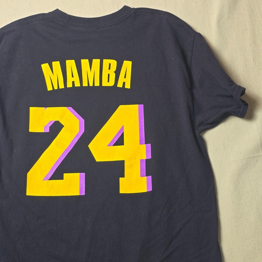 God Is Dope Kobe Bryant Mamba #24 T-Shirt Men's Size L Black Yellow Purple Laker - Picture 10 of 13